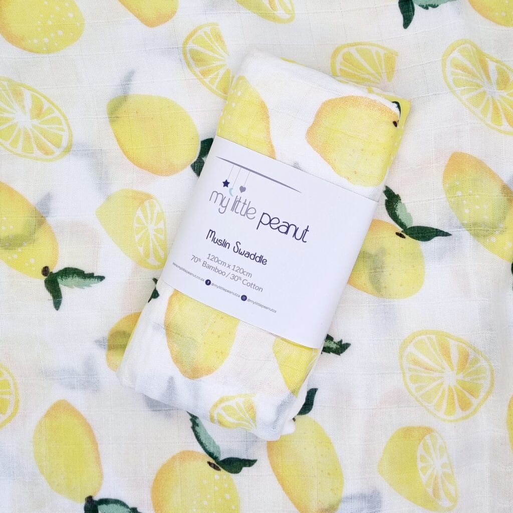 My Little Peanut Swaddle - Lemons