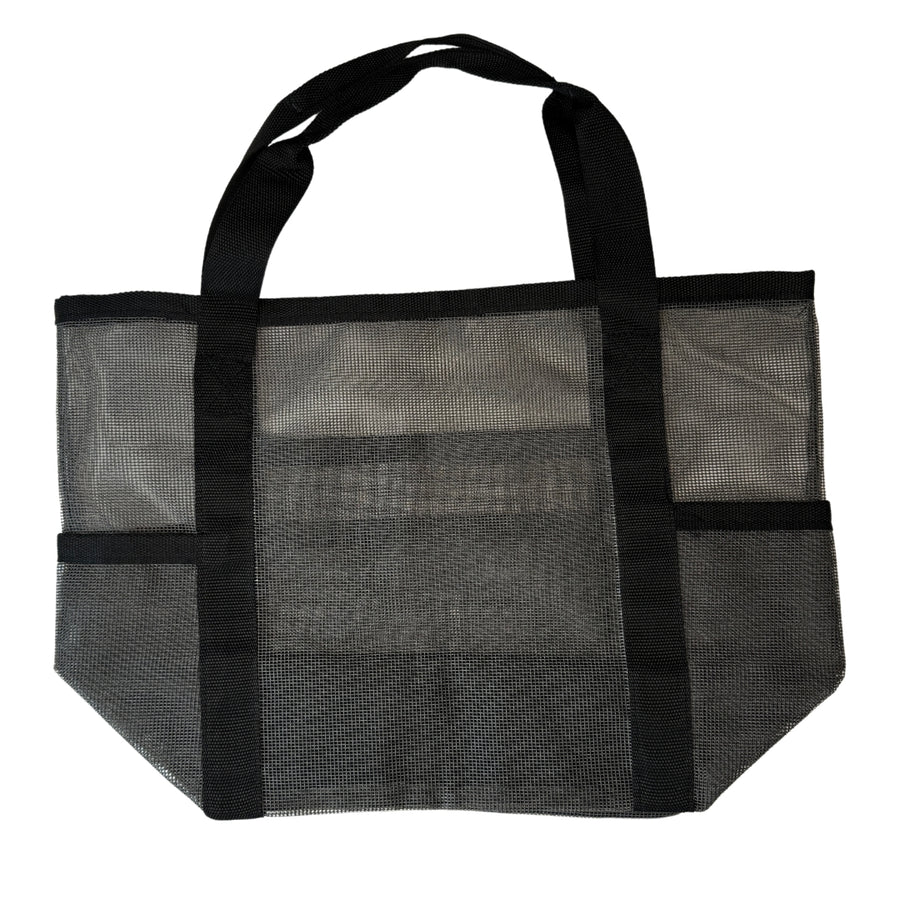 Black Mesh Tote Beach Bag by Moosel