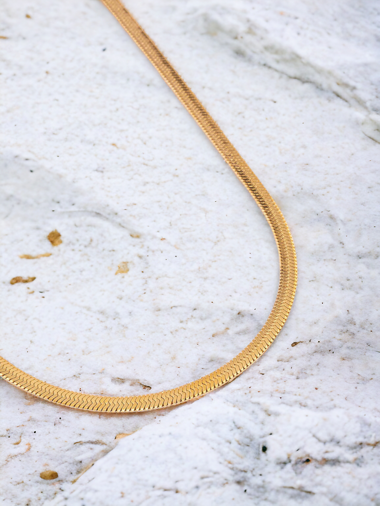 Waterproof Gold Plated Snake Chain Necklace