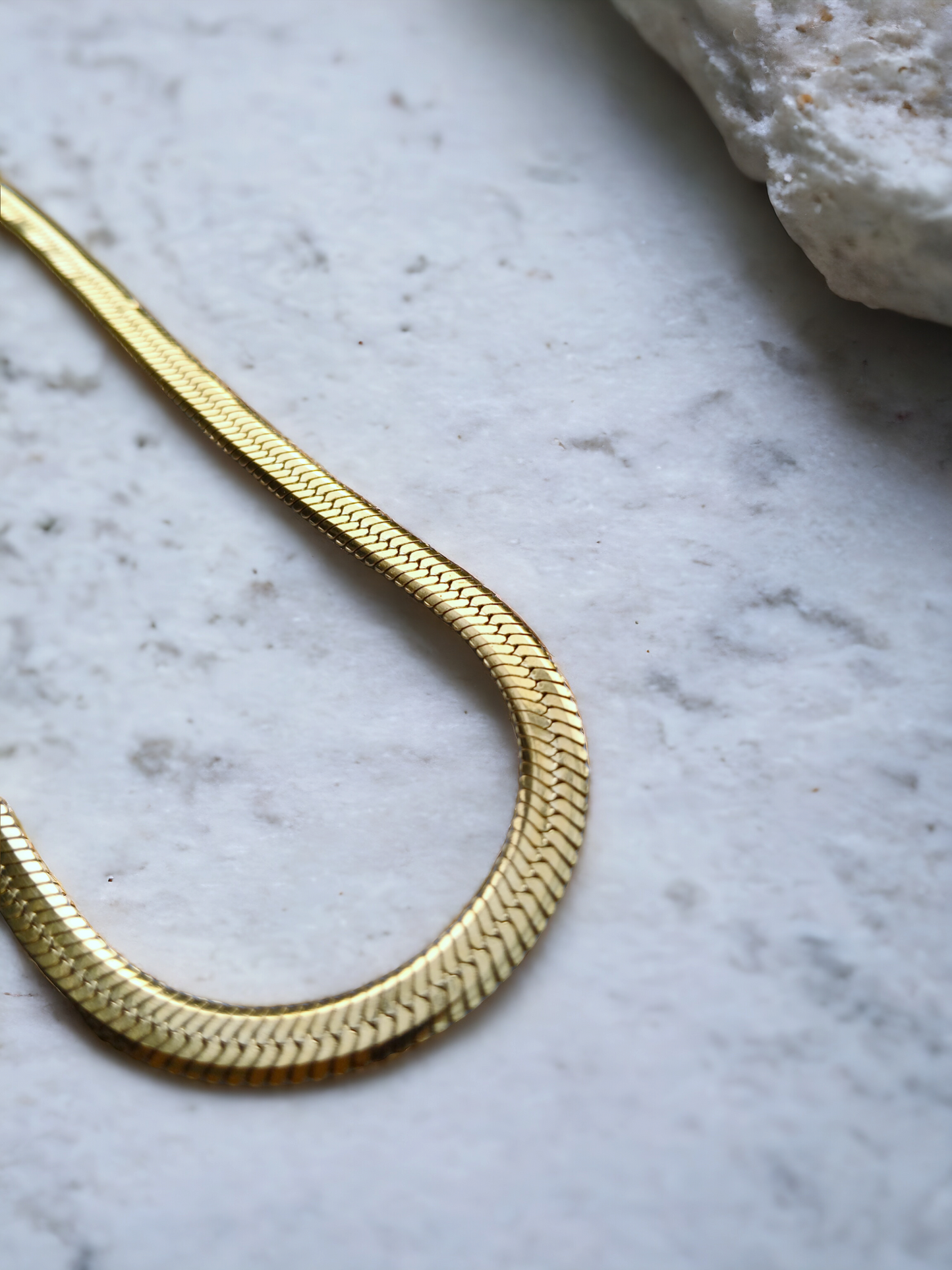 Waterproof Gold Plated Snake Chain Necklace