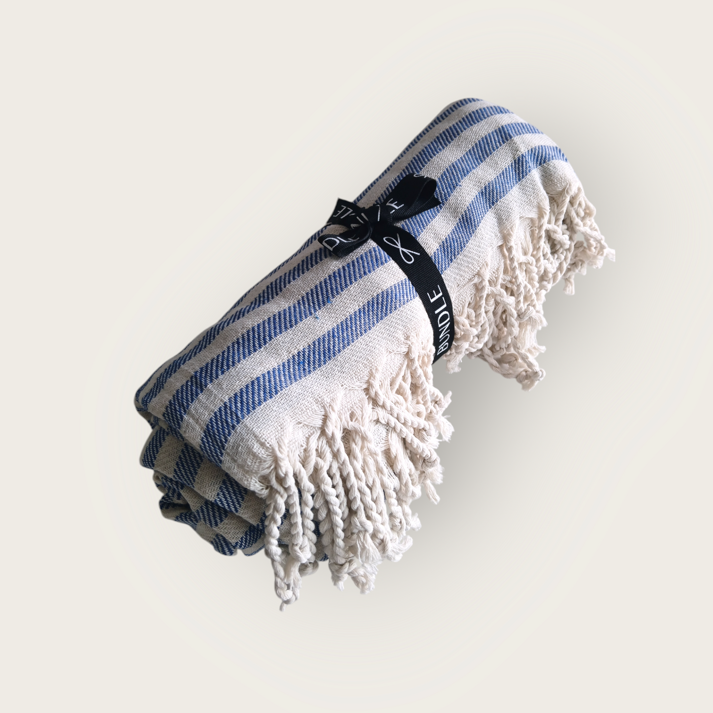 Towel. Turkish Style. Blue Stripe